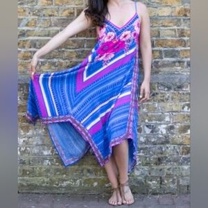 Women's Flying Tomato Free Market Asymmetrical Dress with Bold Print (Small